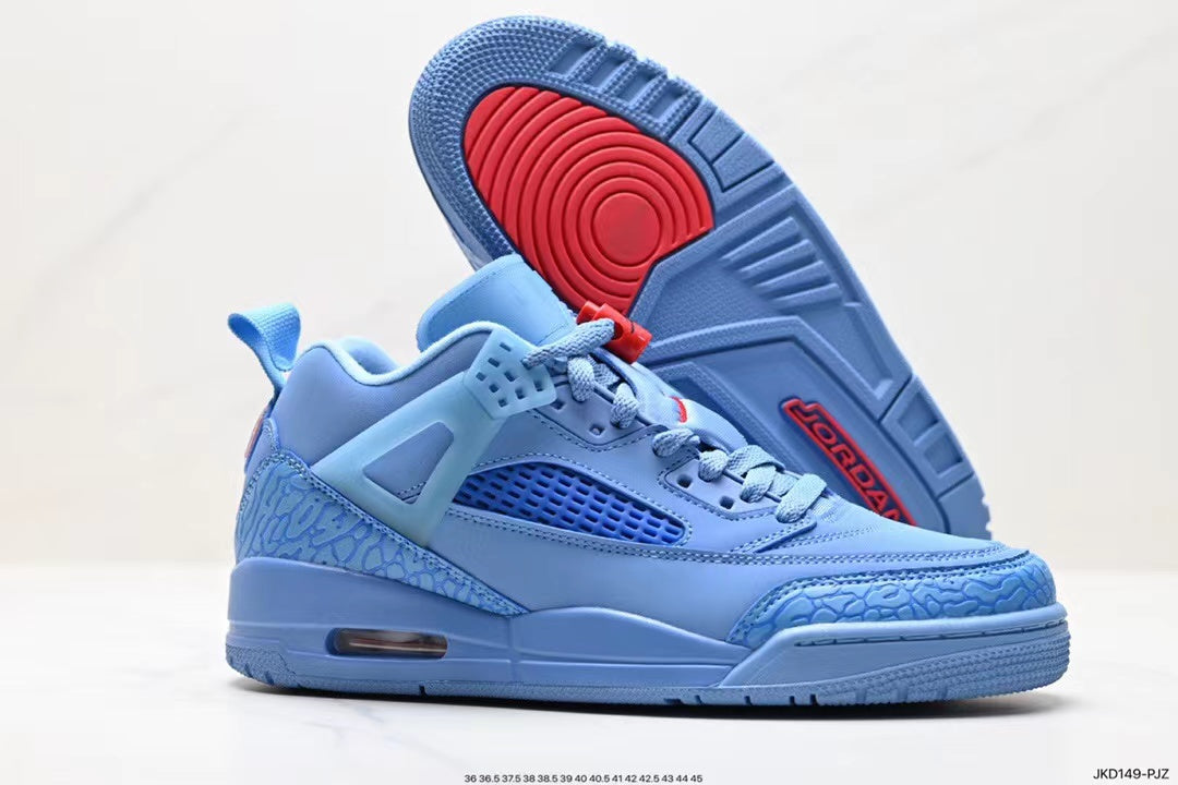 Tenis Jordan Spizike Low Azul.
