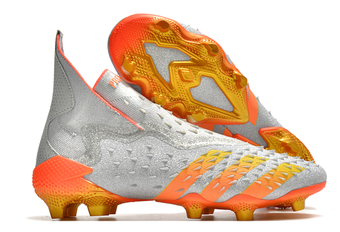 Guayos Predator Freak Plateado naranja CALZADO RUNNER