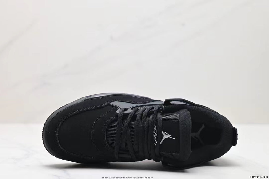 Tenis Jordan 4 Retro Negro Sin Bota.