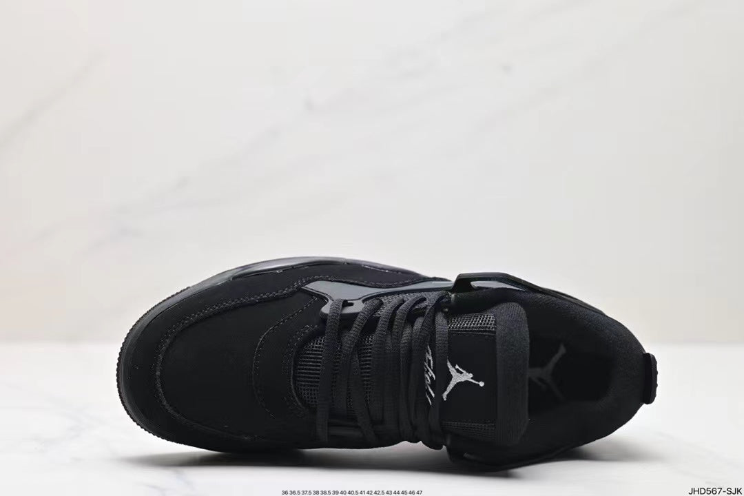 Tenis Jordan 4 Retro Negro Sin Bota.