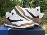 Tenis Jordan 3 Retro Travis Scott Blanco Cafe.