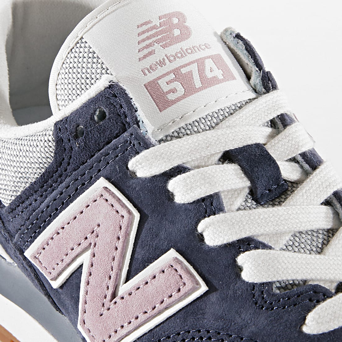 Tenis New Balance 574 Azul Rosa.