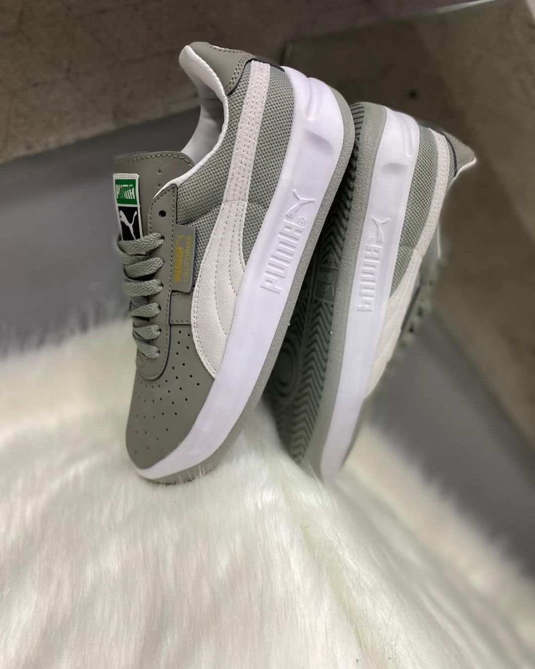 Tenis Puma California  Verde Claro.