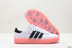 Tenis Samba Plataforma Blanco Rosa.