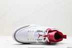 Tenis Jordan Spizike Low Blanco Rojo.