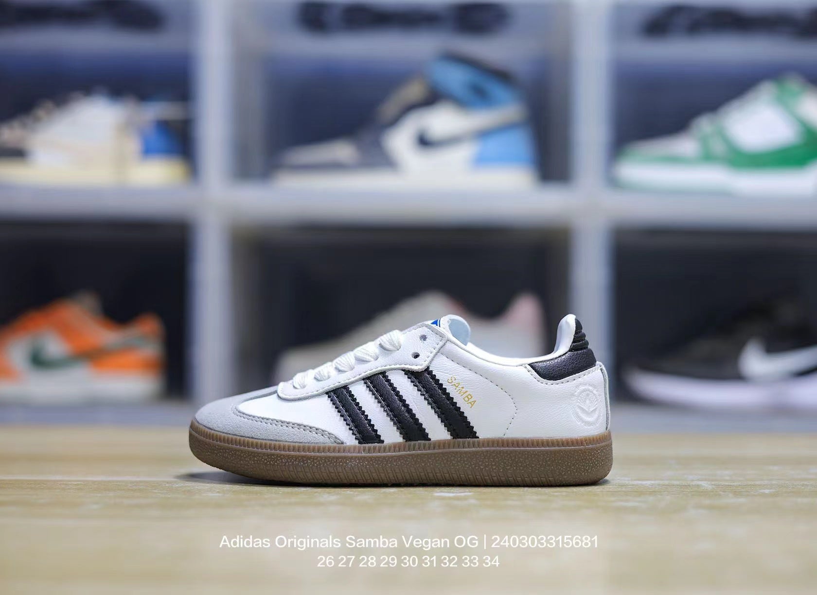 Tenis Samba Blanco Negro.