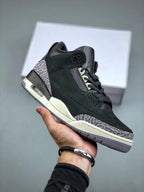 Tenis Jordan 3 Retro Negro Blanco.