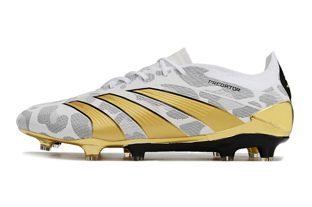 Guayos Predator Accuracy 30 Elite Dorado Blanco Sin Lengueta.