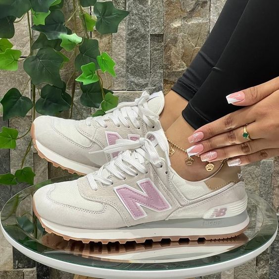Tenis New Balance 574 Veig Rosa.