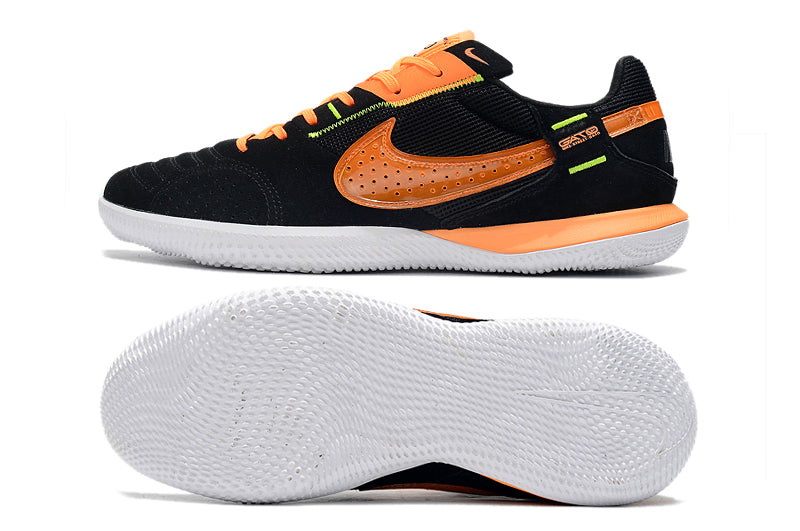 Zapatillas Streetgato Suela lisa negro naranja