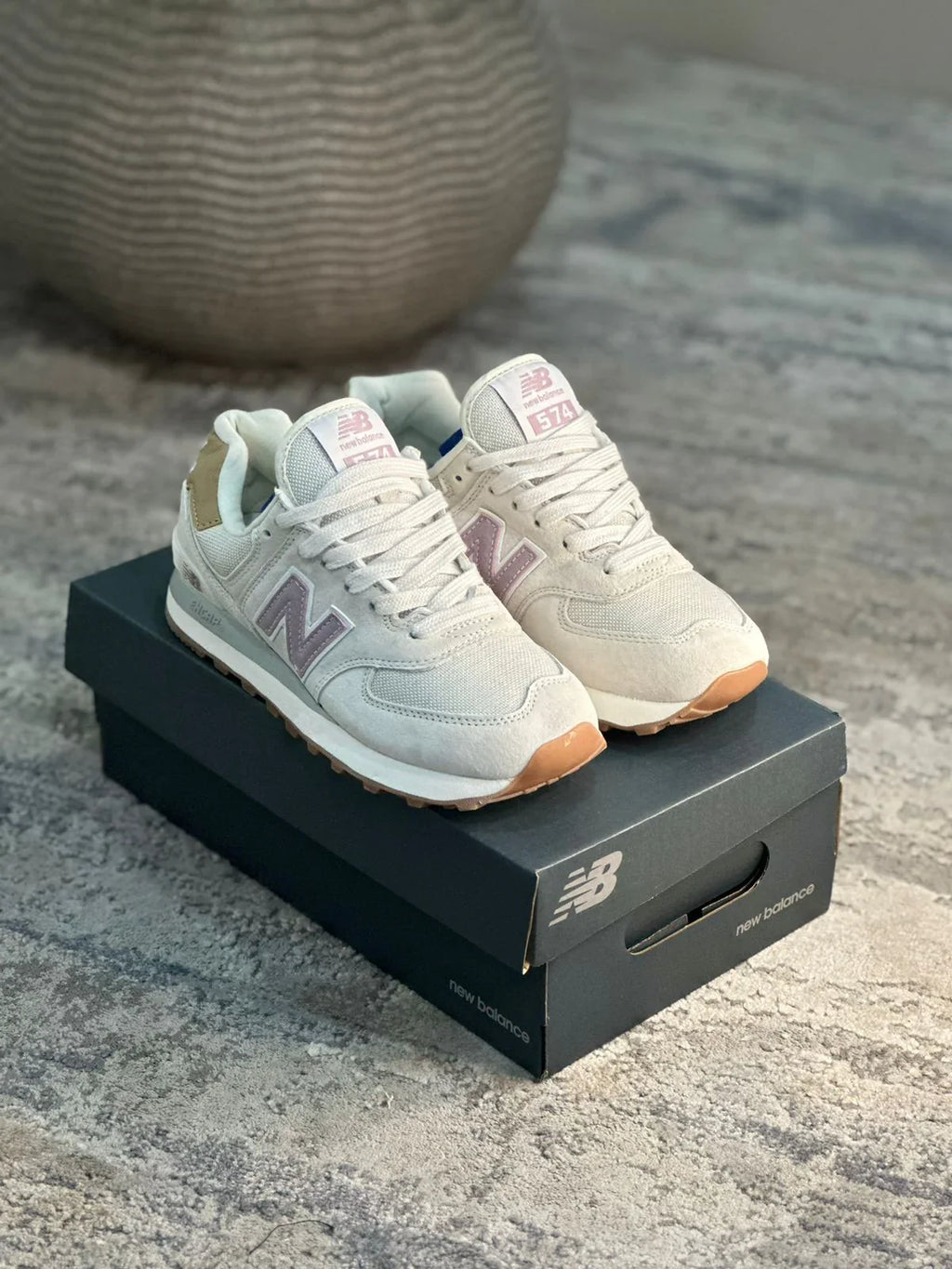 Tenis New Balance 574 Veig Rosa.