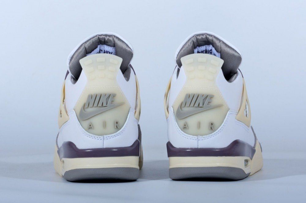 Tenis Jordan 4 Retro Blanco Gris.