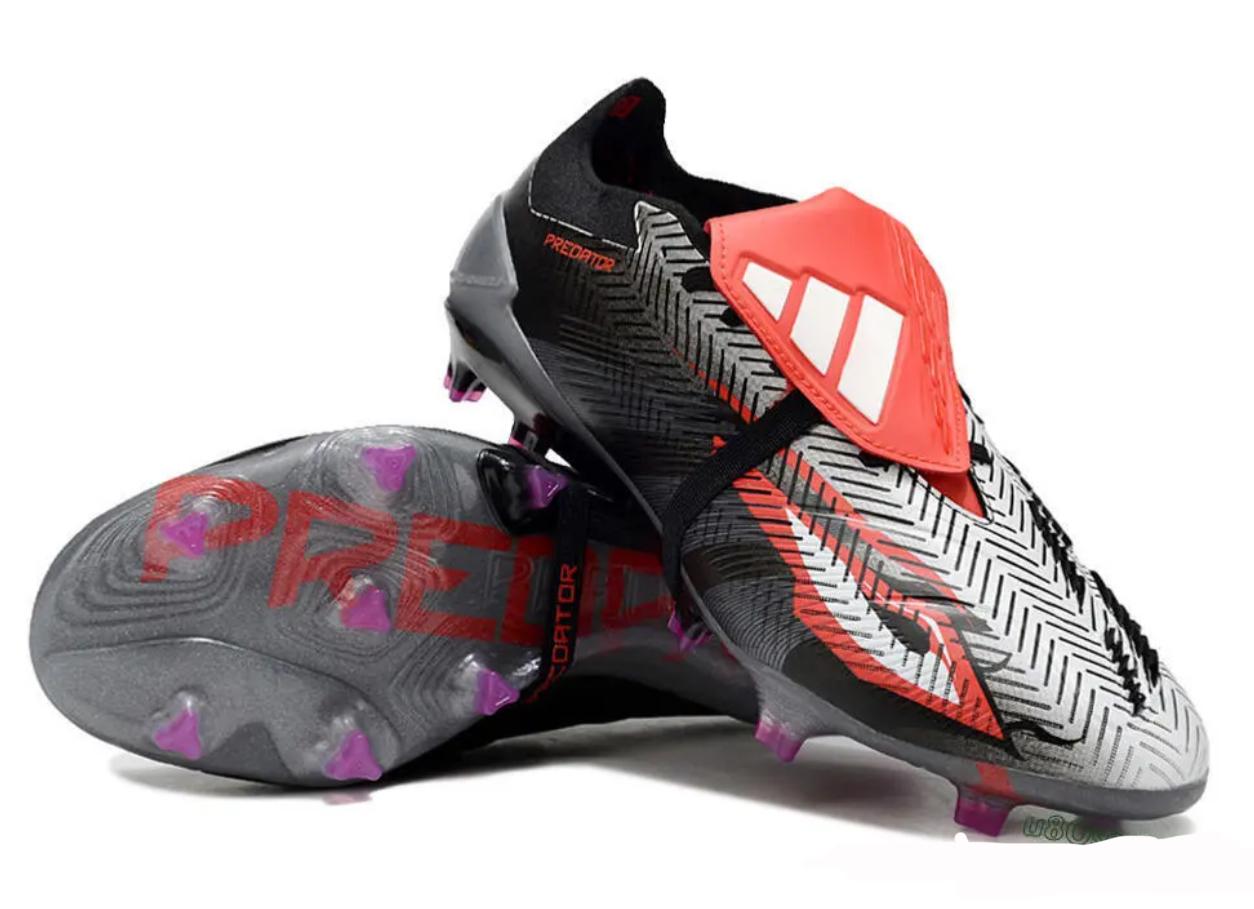 Guayos Predator Accuracy 30 Elite Gris rojo Con Lengueta  + Obsequios medias antideslizantes