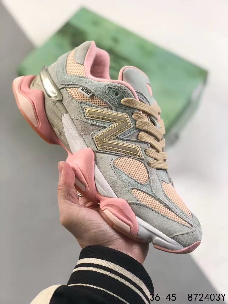 Tenis New Balanace 9060 Gris Rosa.