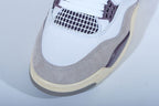 Tenis Jordan 4 Retro Blanco Gris.