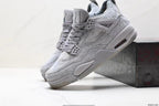 Tenis Jordan 4 Retro Gris Claro.