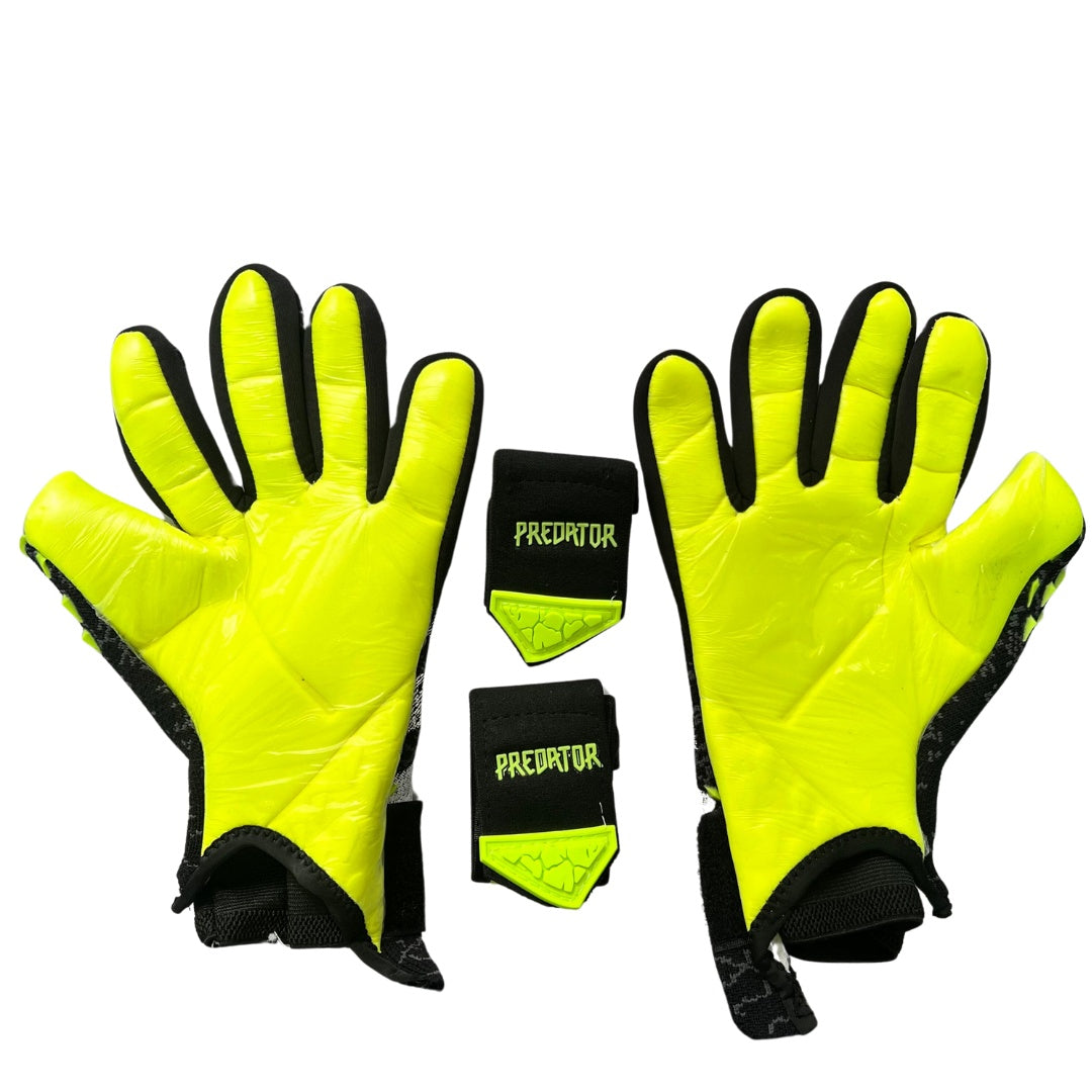 Guantes de portero Predator Mutator Negro Verde con correa