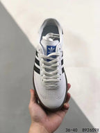 Tenis Samba Plataforma Blanco Negro.