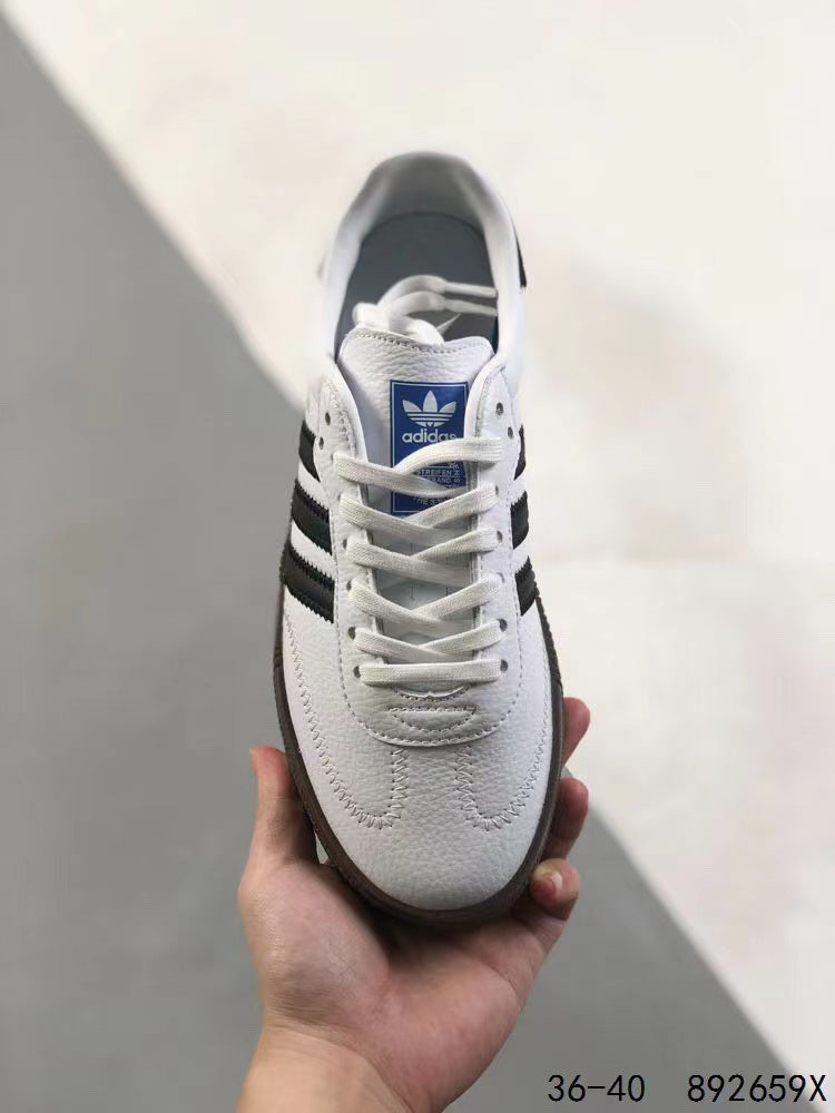 Tenis Samba Plataforma Blanco Negro.