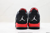 Tenis Jordan 4 Retro Negro Rojo.