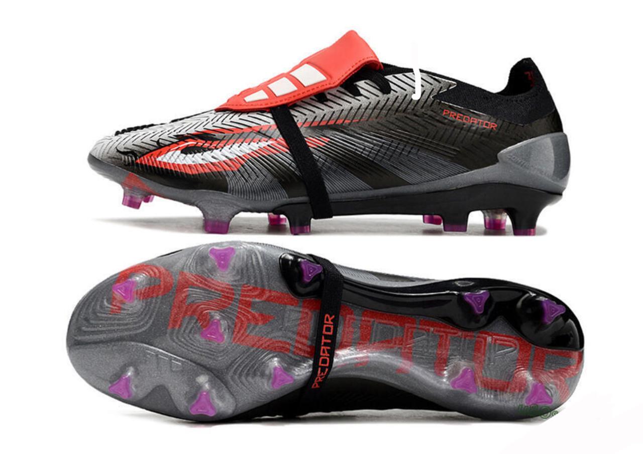 Guayos Predator Accuracy 30 Elite Gris rojo Con Lengueta  + Obsequios medias antideslizantes