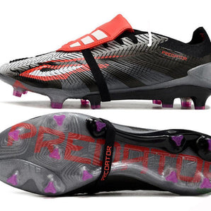 Guayos Predator Accuracy 30 Elite Gris rojo Con Lengueta  + Obsequios medias antideslizantes
