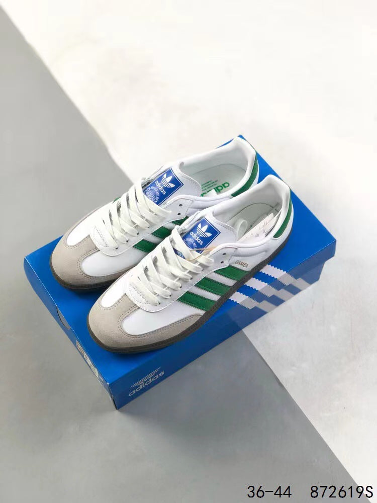 Tenis Samba Blanco Verde.