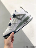 Tenis Jordan 4 Retro Blanco Negro.