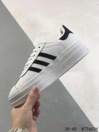 Tenis Gazelle Bold Blanco Plataforma.