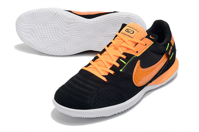 Zapatillas Streetgato Suela lisa negro naranja