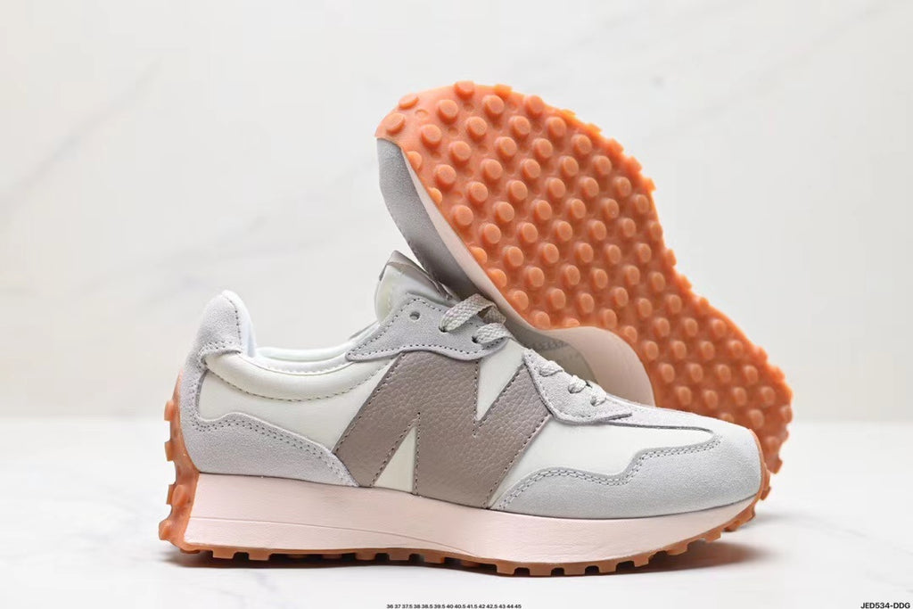 Tenis New Balance 327 Blanco Gris.