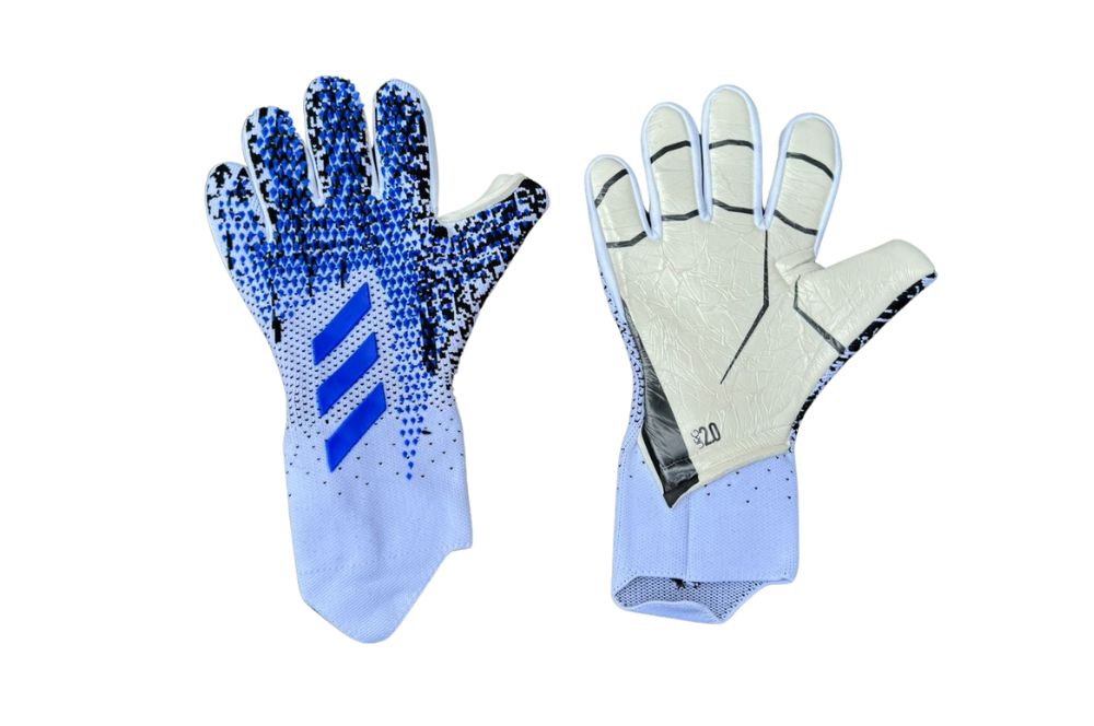 Guantes de portero Predator Mutator Blanco Blanco Azul.