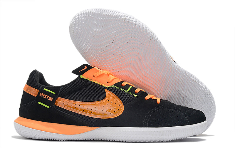 Zapatillas Streetgato Suela lisa negro naranja