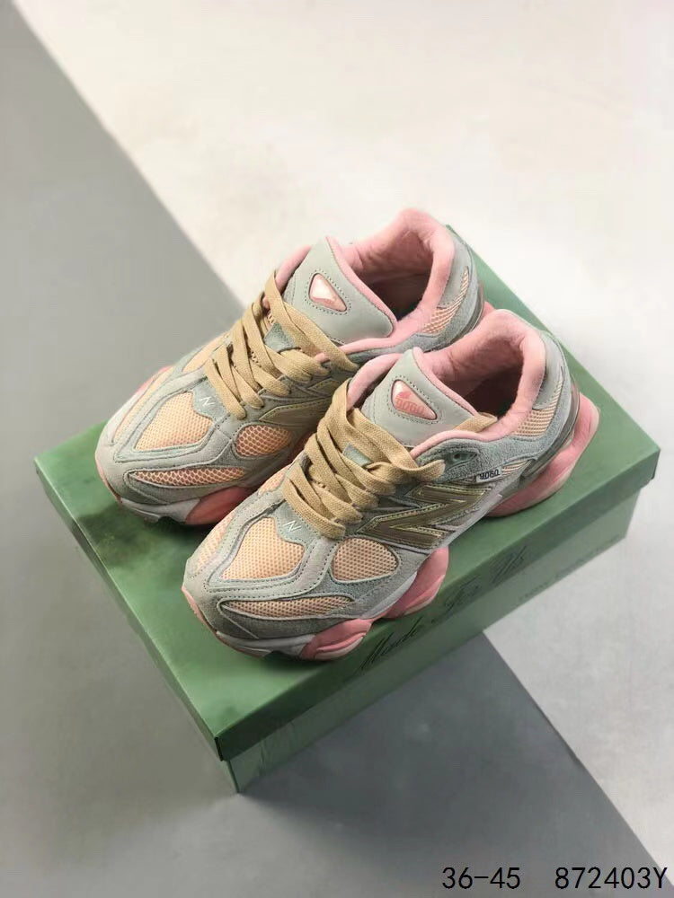 Tenis New Balanace 9060 Gris Rosa.