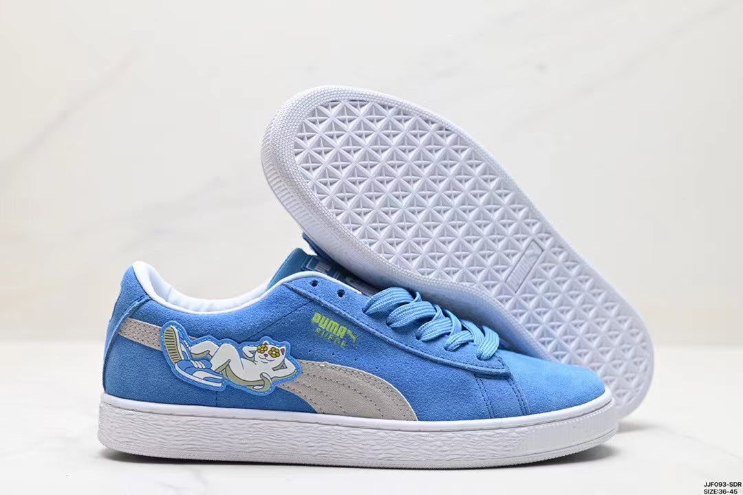 Tenis Suede XL Negro Azul Gris.