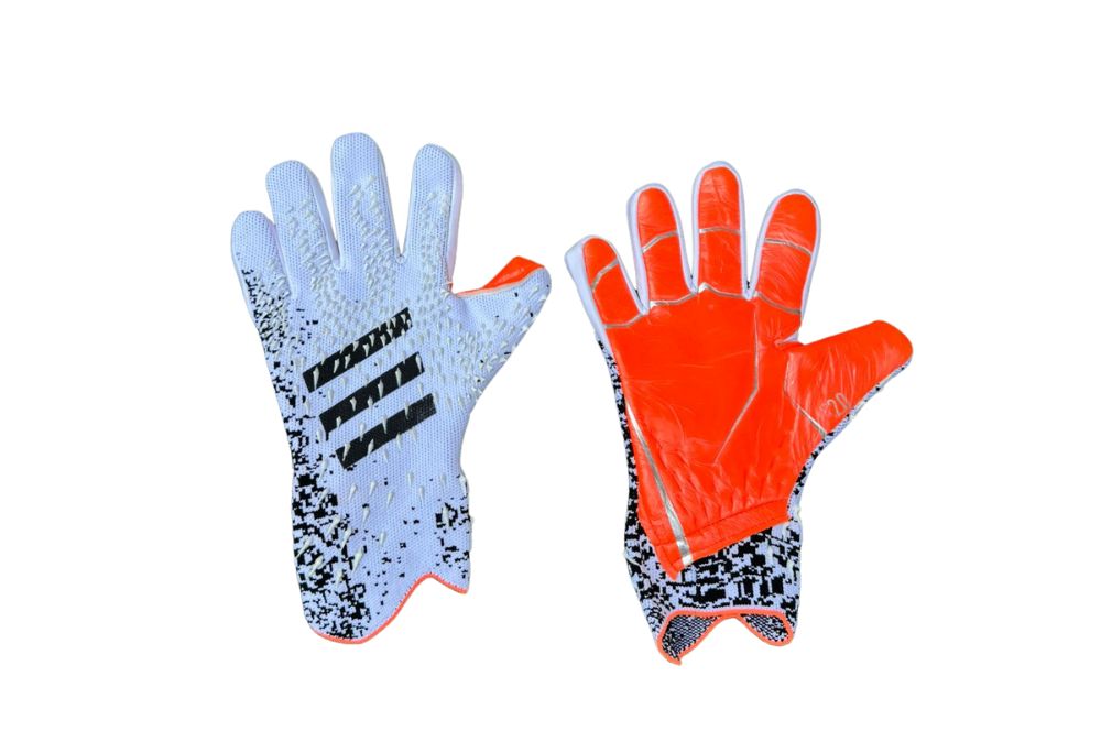 Guantes de portero Predator Mutator Blanco Naranja.