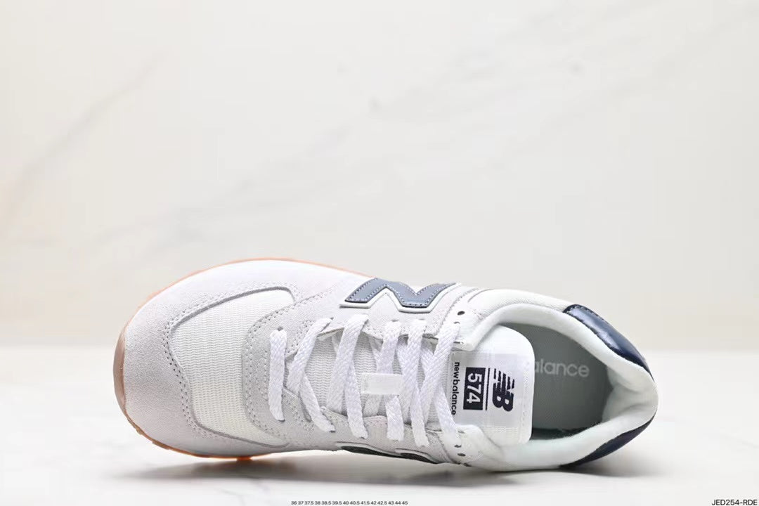 Tenis New Balance 574 Blanco Azul.