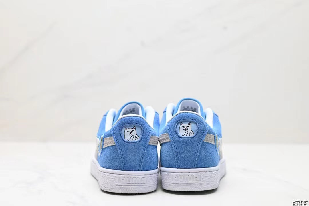 Tenis Suede XL Negro Azul Gris.