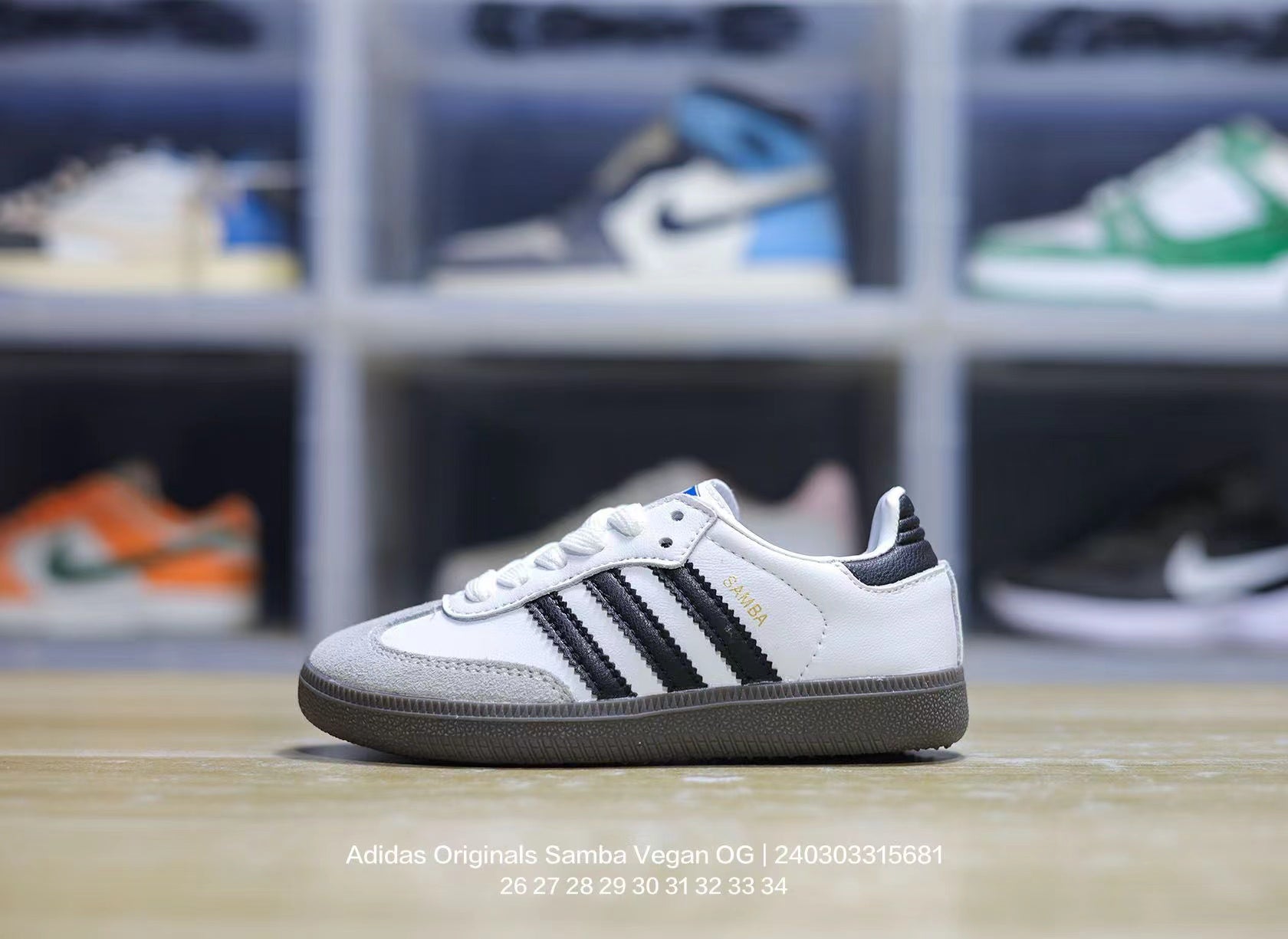 Tenis Samba Blanco Negro.