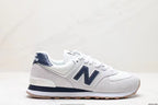 Tenis New Balance 574 Blanco Azul.