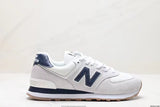Tenis New Balance 574 Blanco Azul.
