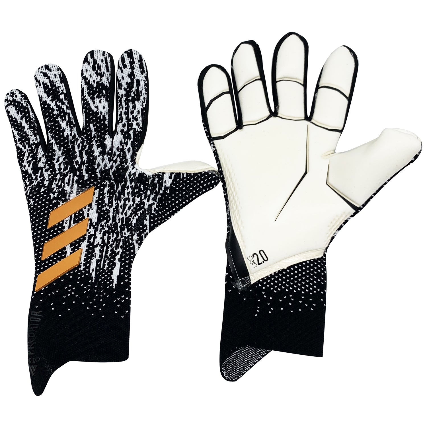 Guantes de portero Predator Mutator Negro Blanco.