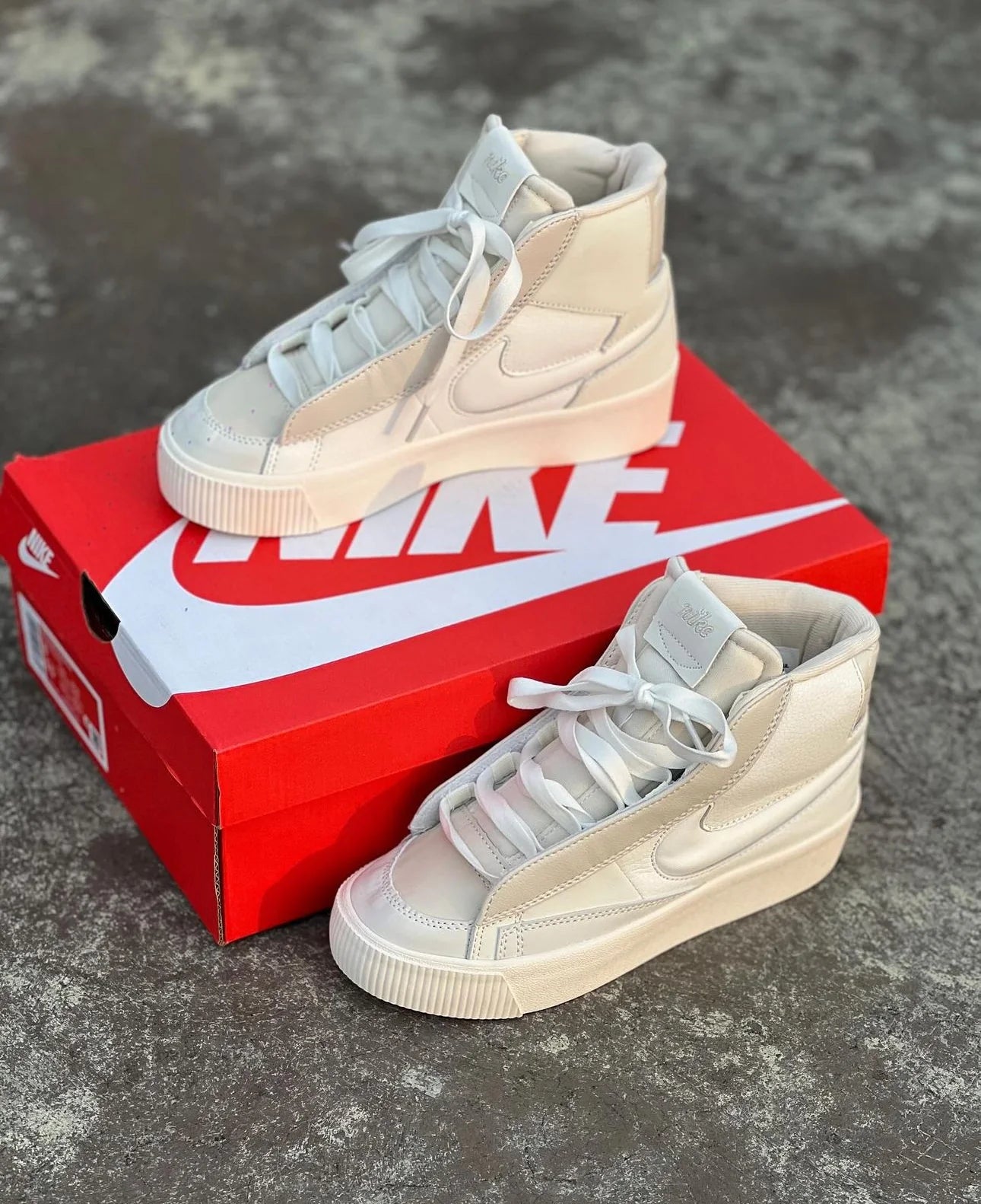 Tenis Blazer Low Pataforma Blanco Bota.