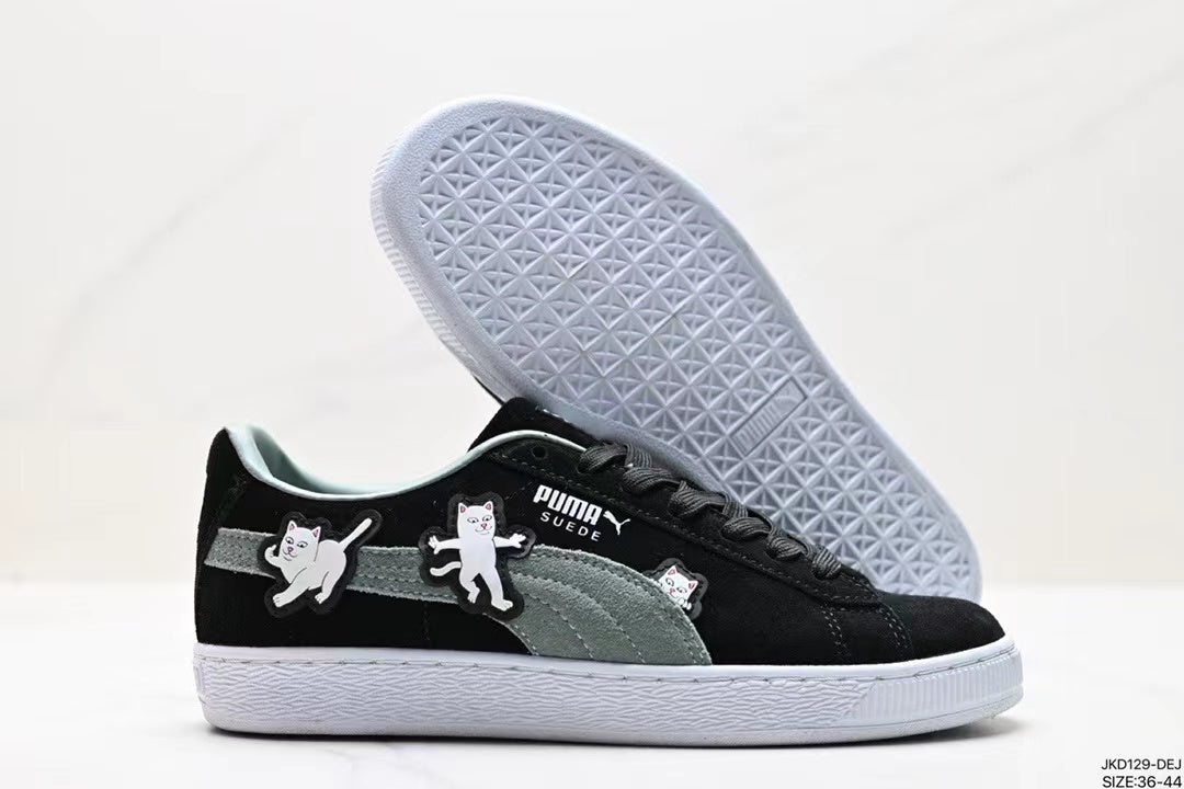 Tenis Suede XL Negro Verde.