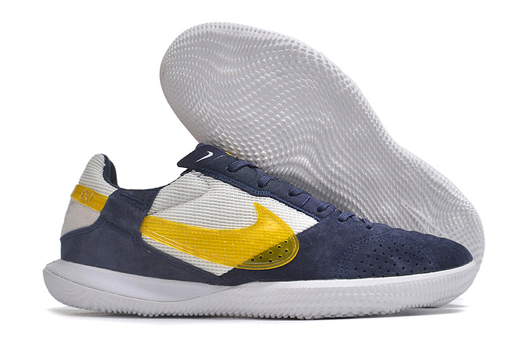 Zapatillas Streetgato Suela lisa Azul Oscuro y Amarillo.
