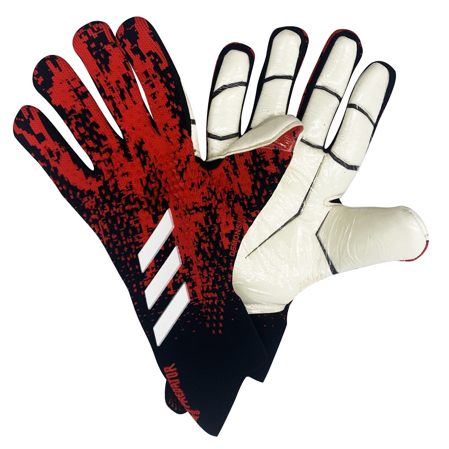 Guantes de portero Predator Mutator Negro Rojo.
