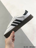 Tenis Samba Plataforma Blanco Negro.