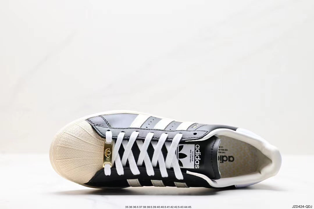 Tenis Adidas Superstar Blanco Suela Verde.