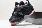 Tenis Jordan 4 Retro Negro Gris.