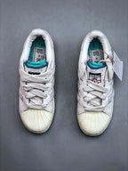 Tenis Adidas Superstar Blanco Suela Verde.